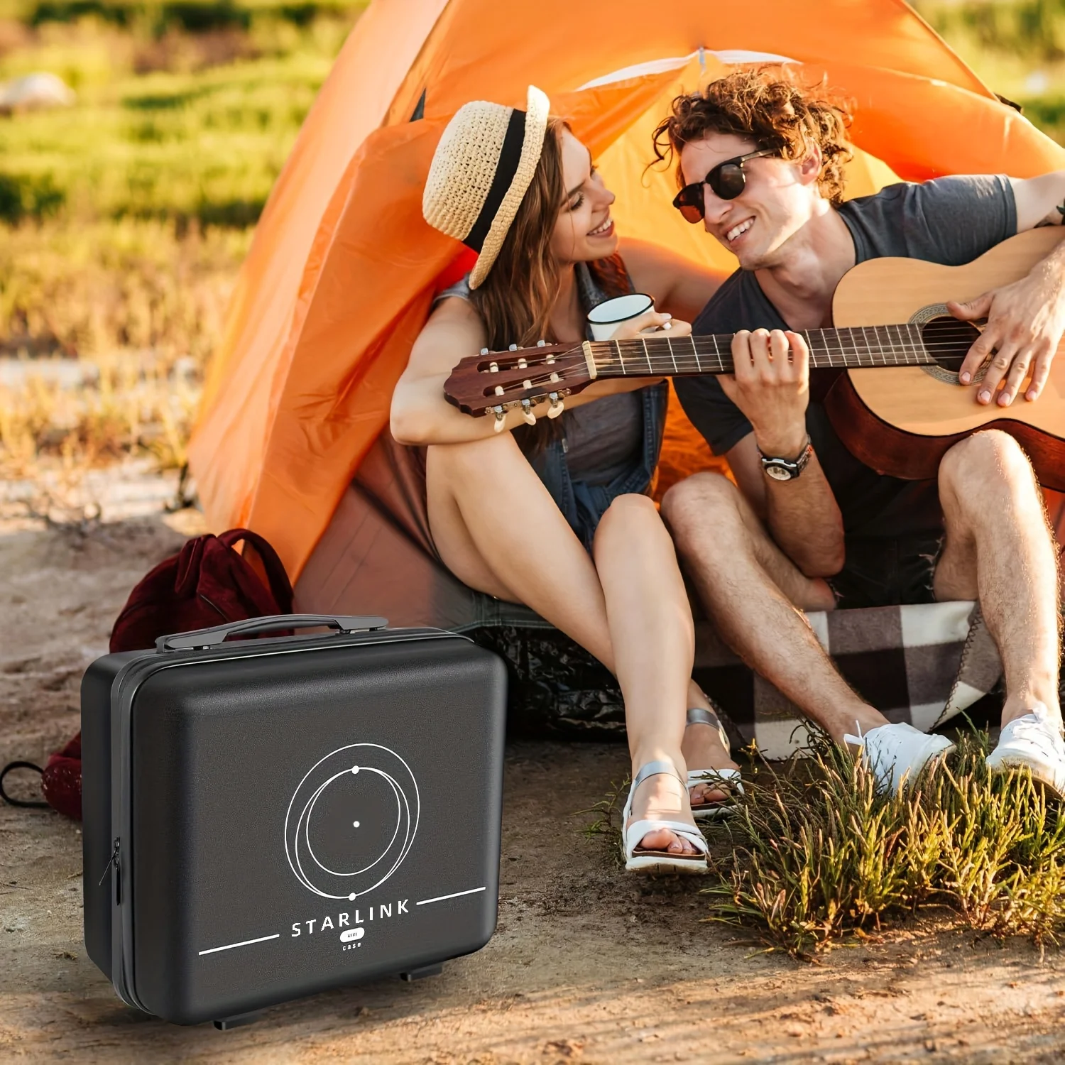 

Suitable For Starlink Mini Travel Handle, Hard Shell, Scratch Resistant, Portable Outdoor Camping cable storage bag.