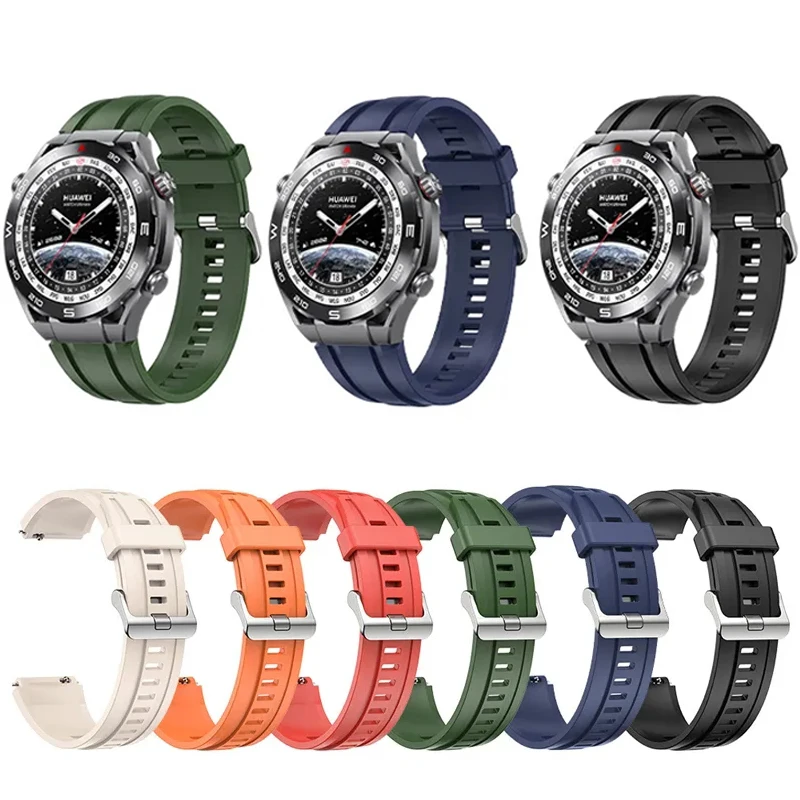 

Silicone Strap for Huawei WATCH Ultimate 22mm Sports Watchband for Huawei Watch Ultimate Replaced Band Wirstband Bracelet