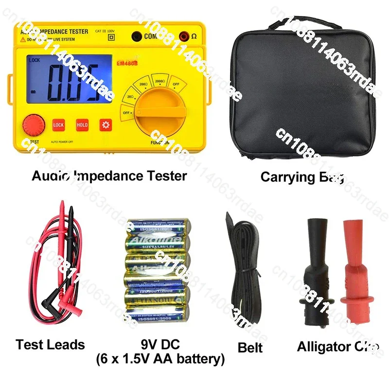 Digital Insulation Resistance Meters Earth Audio Impedance Tester Handheld Megohmmeter Speaker Voice Resistor Ohmmeter LCD Backl