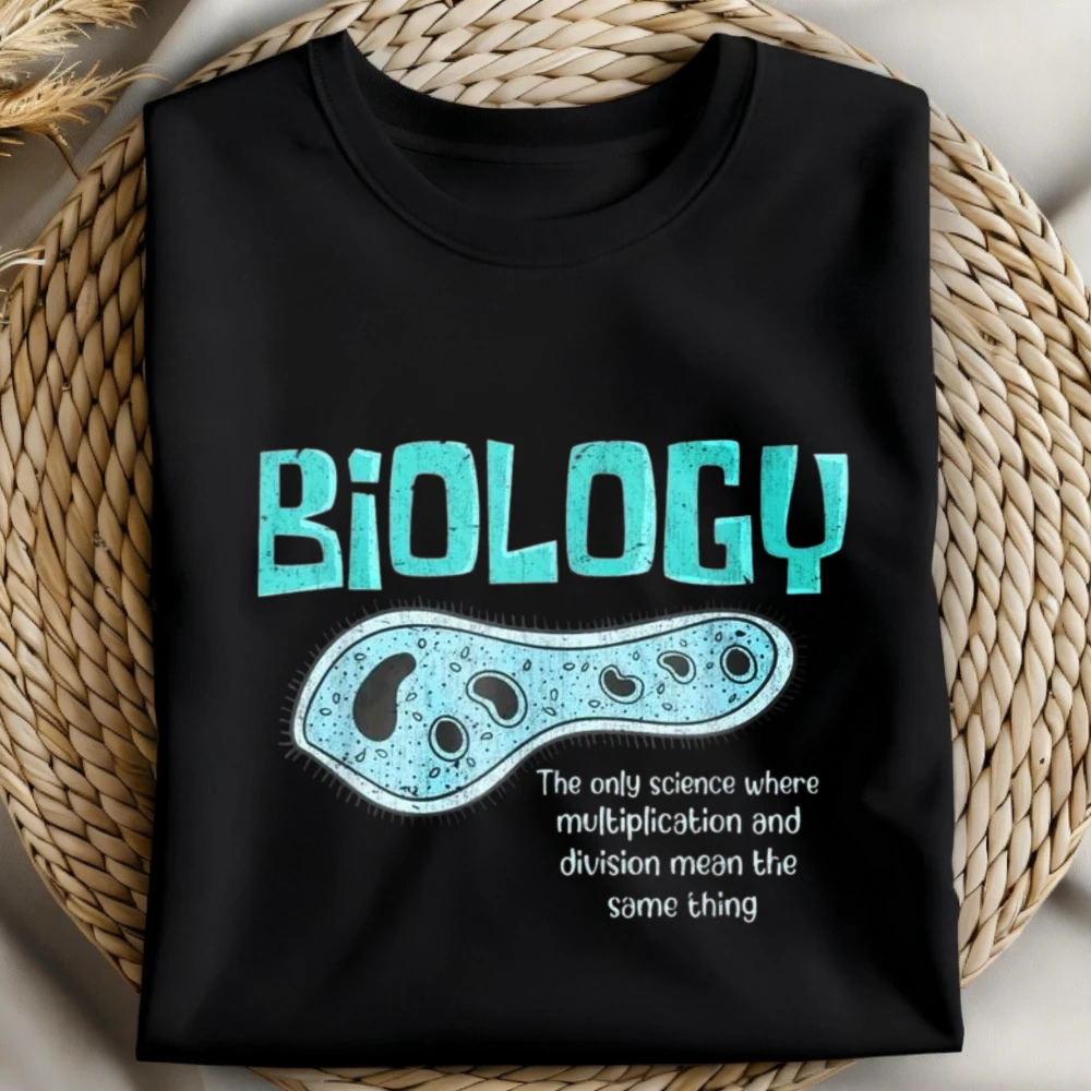 Biology The Only Science Cells Biologist Pun Funny Biology Unisex T-Shirt Fun Cell Humor Science Teacher Gift Cotton Casual Tees