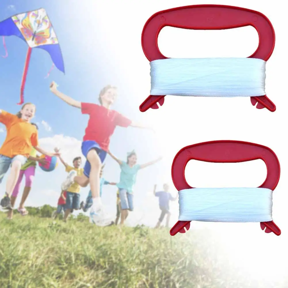 Kite Reel Hand Grip Wheel 100M Line Flyer Handle Tool Rope Line Outdoor Round Random Color For Kite Flying Mute Wheel