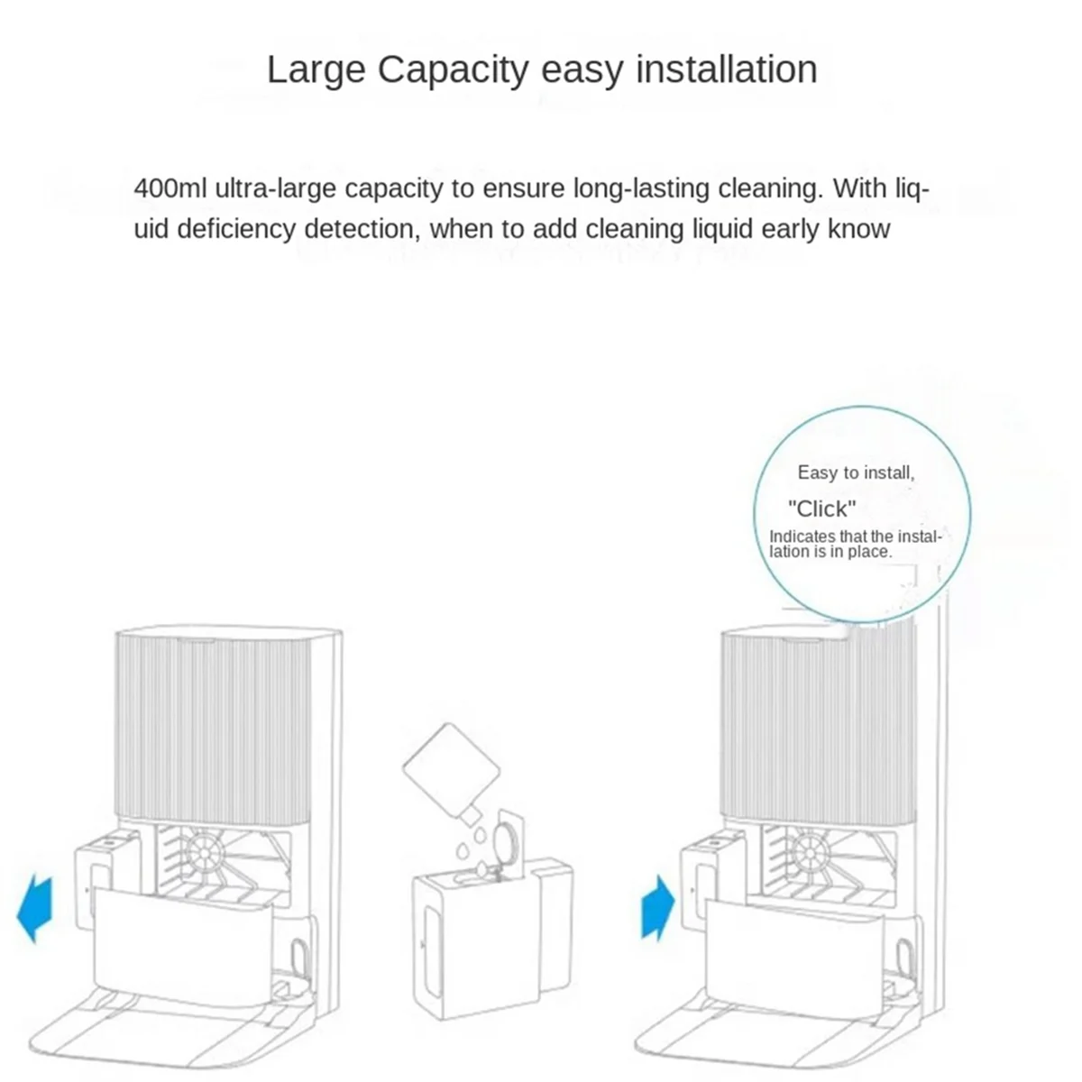 For Dreame X30/X30 Pro/S30 / S20 Pro/S10 Pro Ultra Arm Robot Vacuum Cleaner Automatically Adds Cleaning Fluid Module