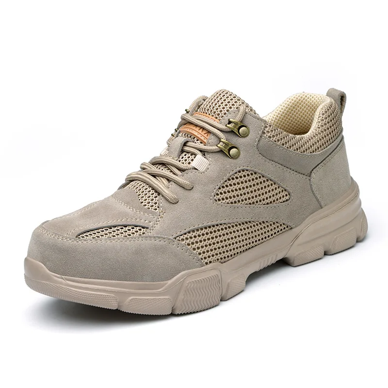 Zapatos transpirables de verano para hombre, botas de seguridad con tiras reflectantes, calzado Indestructible, zapatillas M357