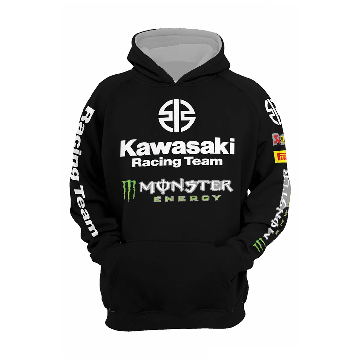 

Kawasaki Racing Printed Hoodie Adult Streetwear Hooded Unisex Motorcycle Sweatshirts Pullovers Tracksuit Clothing