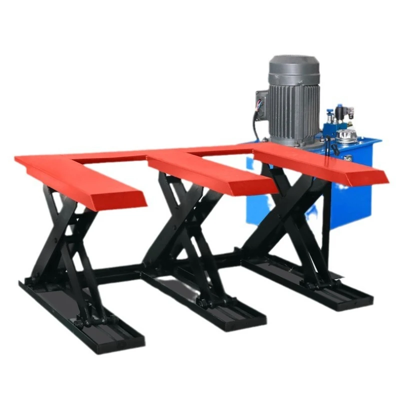 

E-type pit-free lifting platform photoelectric induction feeding fixed scissor type automatic lifting platform