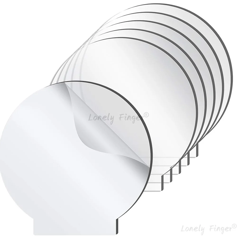 

Прозрачные акриловые круговые листы, круглые заготовки для акриловых листов, круглая панель, прозрачная для подставок, фоторамка, живопись, поделки своими руками