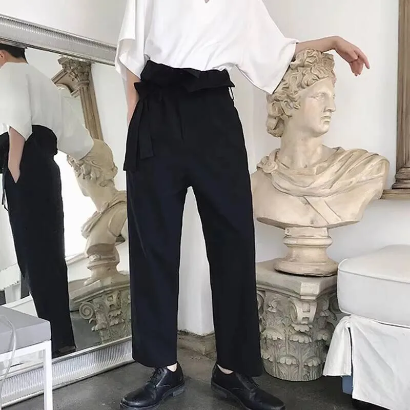 

Весенние новые осенние корейские брюки, прямые мужские и японские городские молодежные свободные брюки с индивидуальной талией для отдыха