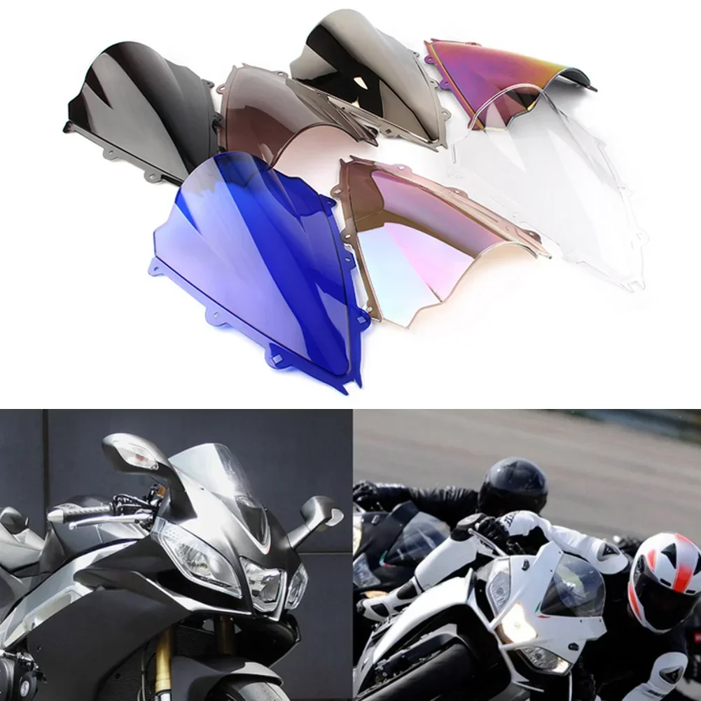 Motorcycle screen Double Bubble Windshield Deflector Protector WindScreen For Aprilia RSV4 R RSV4R RS4 125 50 2009-2016 RS V4