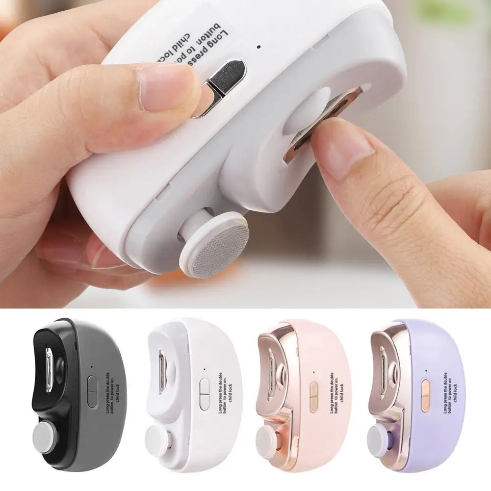Aparador de unhas elétrico automático para manicure, para adultos, bebês, dedo do pé, tesoura, pedicure, cortador de unhas, apontador, homem k2g7