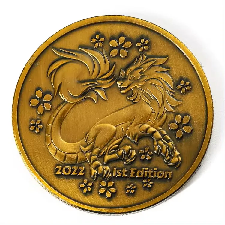 يمكن تخصيص عملة التحدي المخصصة من المصنع ثلاثية الأبعاد مع تصميم شعارك