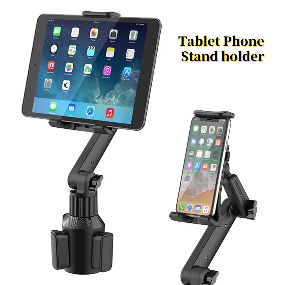 

2023 Tablet Cup Holder Mount 360 Adjustable Smartphone Holder Car 270 Tilt Bar Triangular Base Ram Mount Tablet Holder For SUVs