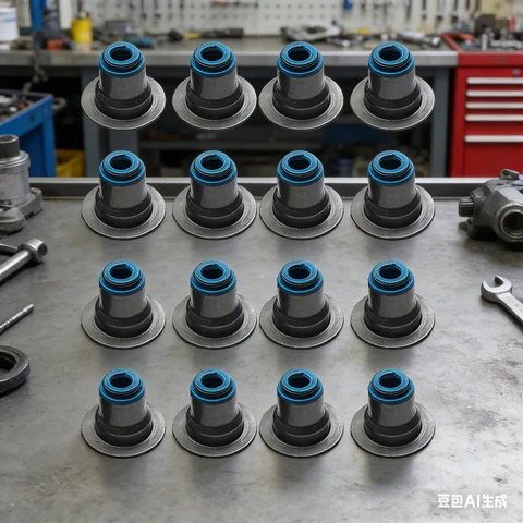 16PCS Valve Stem Seal Kit Oil Seal For Honeycomb Valve Spring Seal Cap Cover 12482063 For Chevy For LS  Replacement Installation