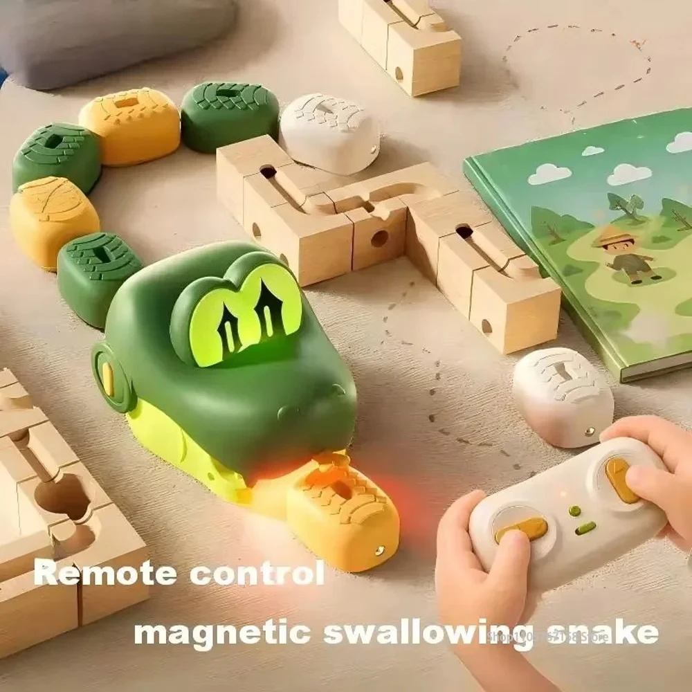 Magnetic Eating Snake Remote Control For Boys Toys For Cats And Dogs Dual Player Battle Greedy Bean Birthday Gift