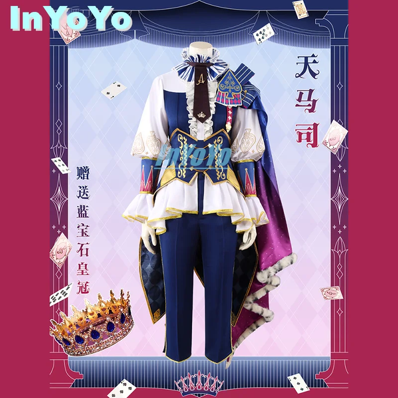 InYoYo Tenma Tsukasa Cosplay Costume Project Sekai PJSK Cos Crown of Suit Fashion Uniform Halloween Party Outfit Unixex XS-3XL