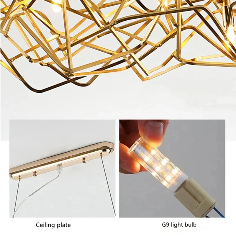 Nordic Art Led Chandelier For Dining Table Room Bar Kitchen Modern Creative Led Pendant Lamp Light For Room Home Decor