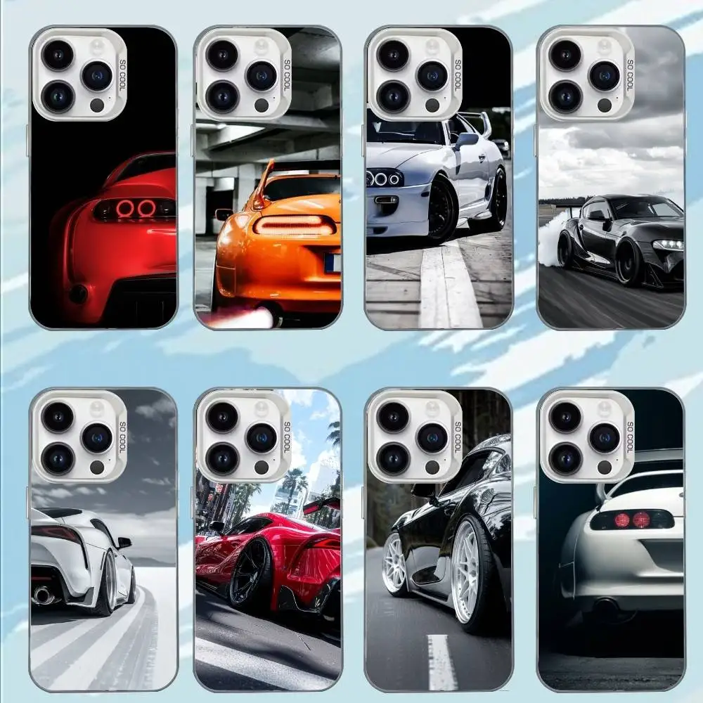 

Sports Car Supraes Phone Case For iPhone 17,16,15,14,13,12,11,Mini,Pro,E,MAX White Candy Matte Shockproof Cover