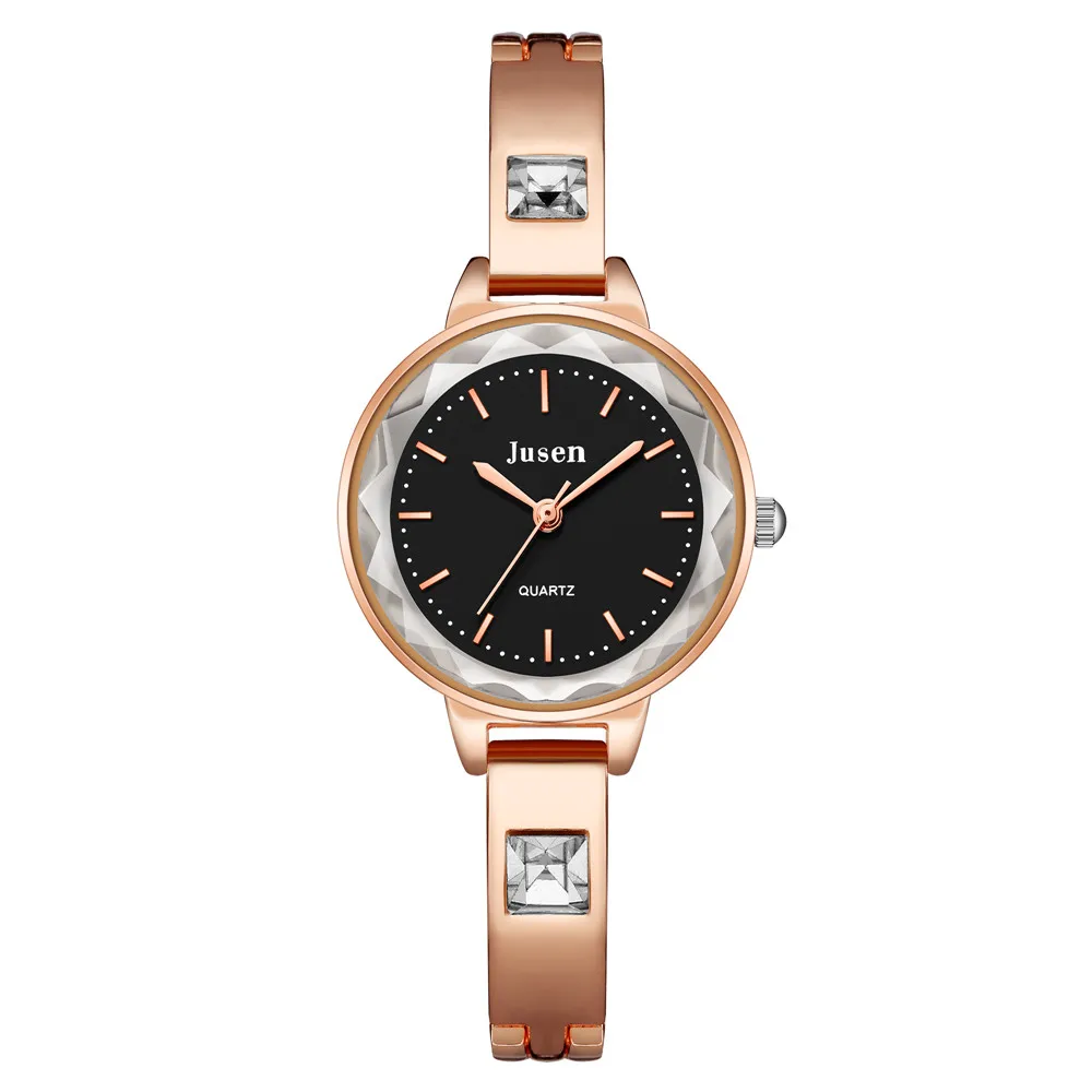 럭셔리 라인스톤 크리스탈 스틸 팔찌 밴드 쿼츠 여성 손목시계