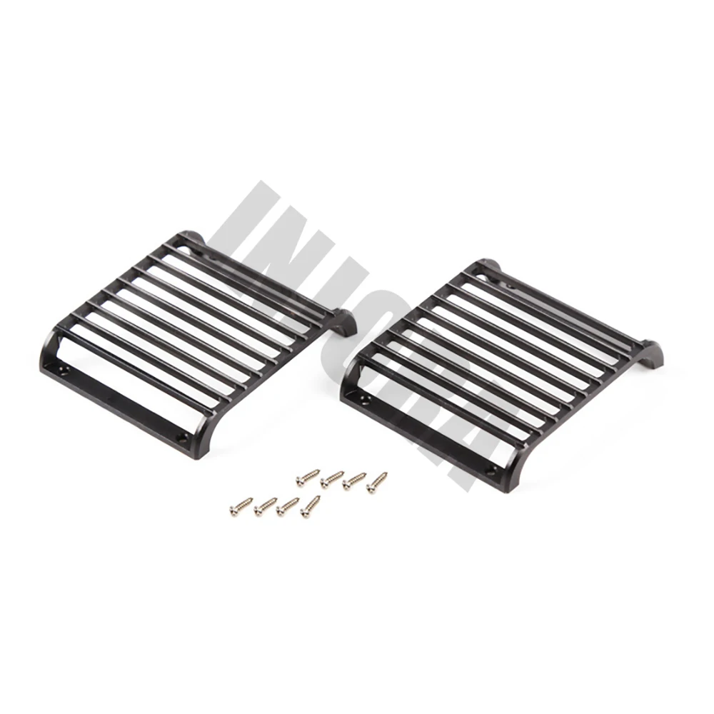 INJORA 2PCS Metal Front Lamp Guards Headlight Cover Guard Grille for 1/10 RC Crawler Car TRX4 Upgrade