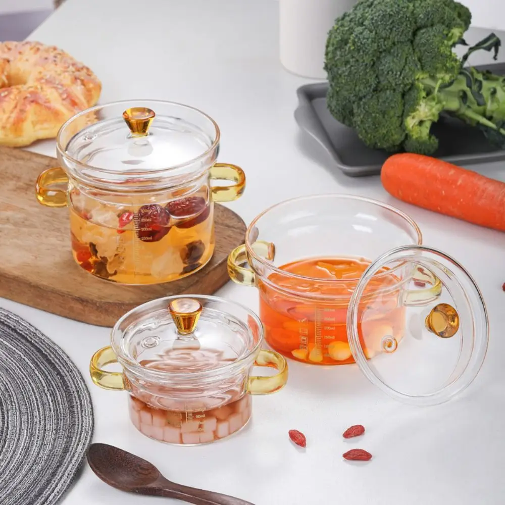 Cookware Glass Soup Pot Thickened Mini Glass Stockpot Heat-resistant Transparent Vegetable - view 3
