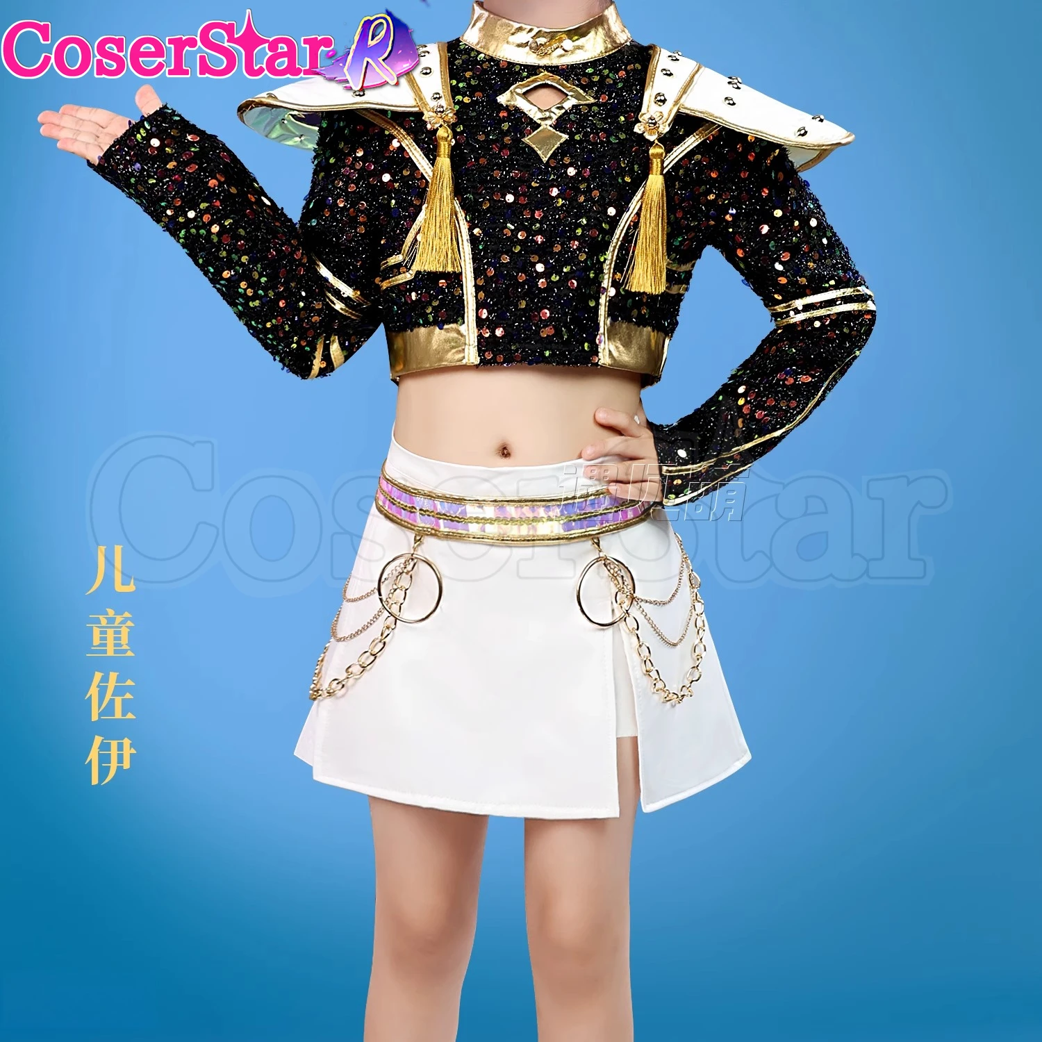 CoserStar-R HUNTR X Kpop Demon Hunters Zoey Rumi Mira colorido Cosplay disfraz peluca mujeres niñas niños adultos niños Cosplay vestido