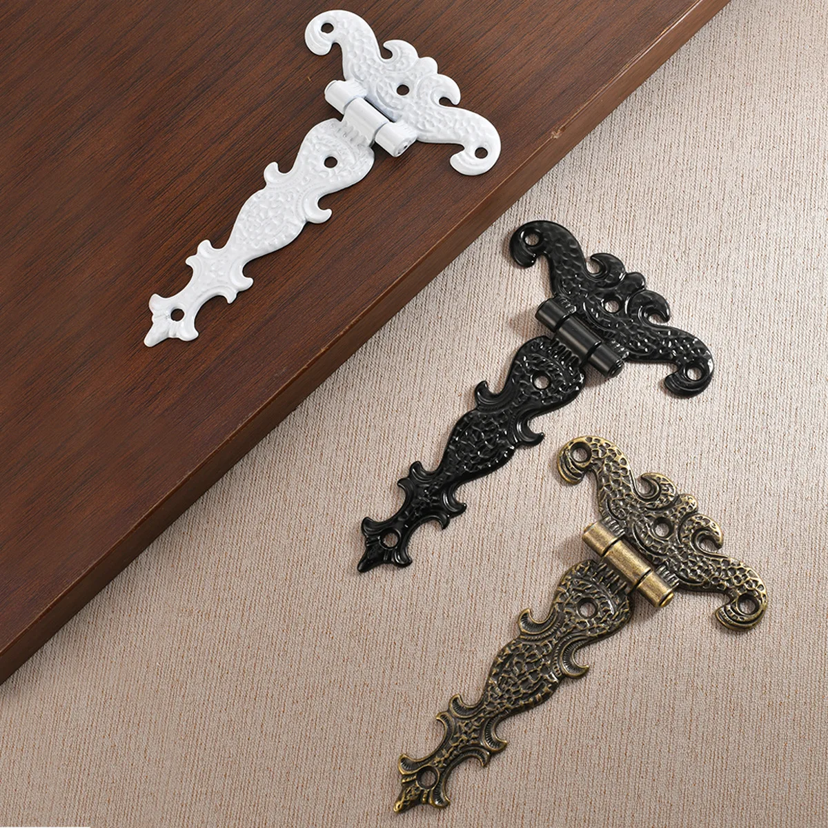 

1-pcs Vintage Zinc Alloy Hinges Antique Bronze European Retro Style Wooden Box Furniture Legs Home Decoration Accessories