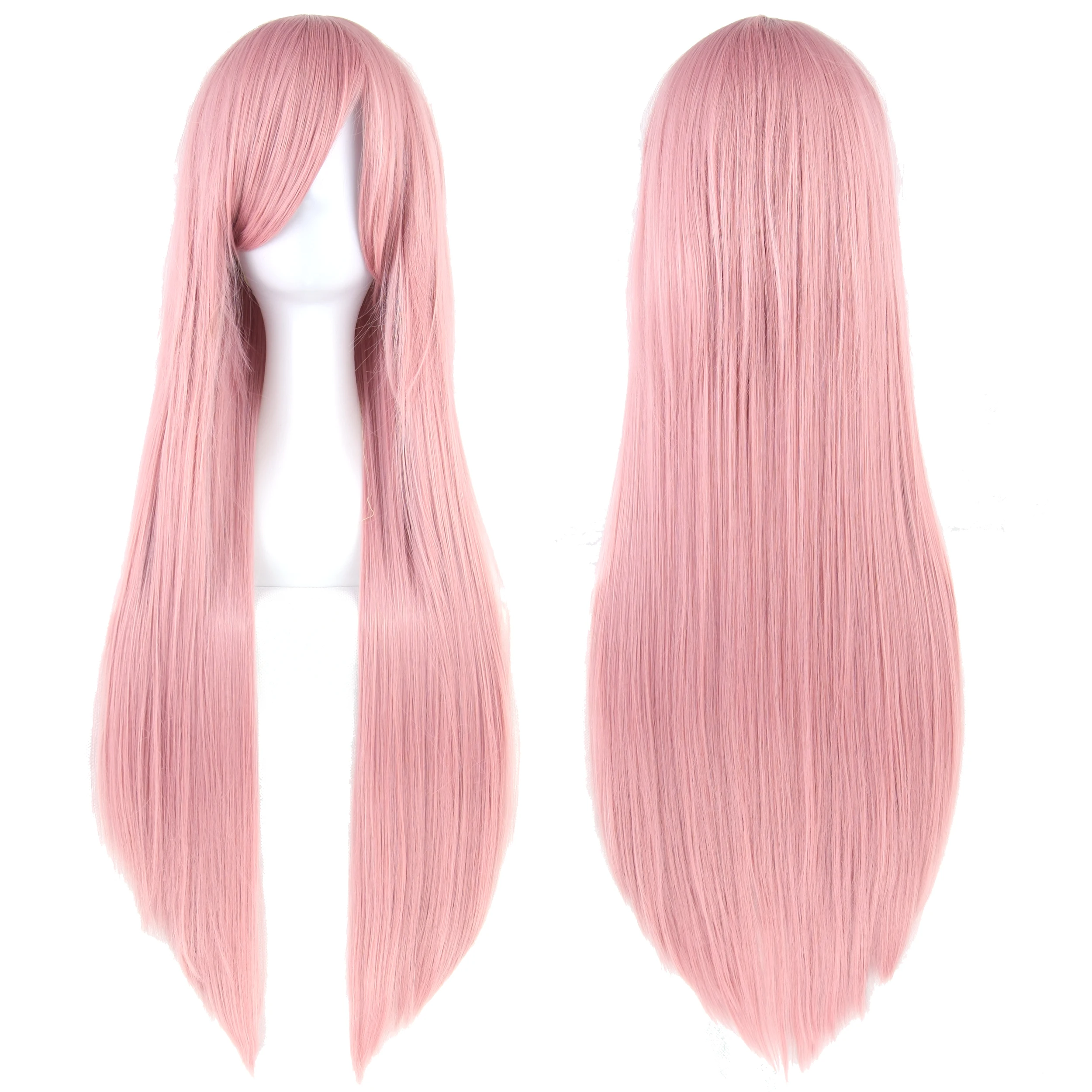 Perruque synthétique longue rose clair pour Cosplay Anime Megurine Luka perruque droite Momoi Satsuk