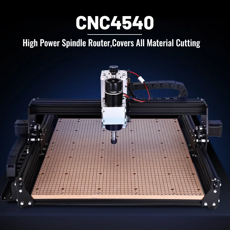 Multifunctional 4540 CNC Router Machine Single 3 Axis Milling Cutting Engraving Wood Acrylic MDF Carving Arts Crafts DIY Design