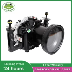 Seafrogs New Model 40Meter Underwater Camera Housing With Long Flat Port Alloy Tray For Canon EOS R3 For16-35mm 24-105mm 100mm