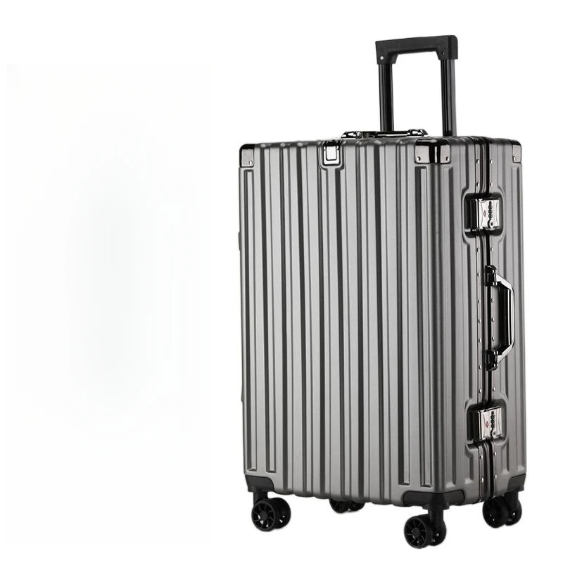 Suitcase Aluminum Frame Trunk Waterproof Man Bag Can Sit Cabin Suitcase 20 inch Female Carry-on Boarding Password Trolley Case