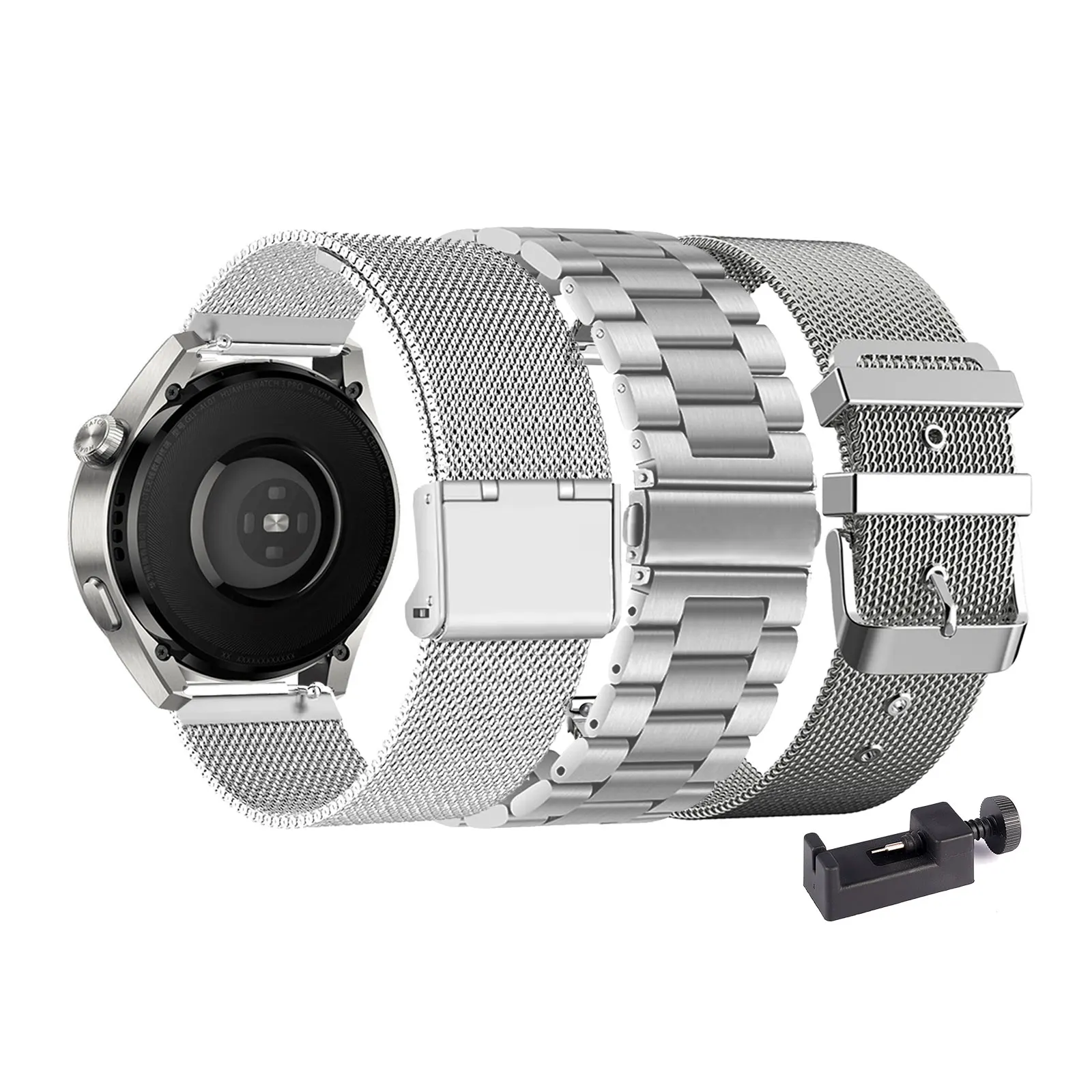 

3 шт. металлических ремешков для Huawei Watch 3/3 Pro/5/4/4 Pro/Buds/Ultimate/Ultimate 2, 46 мм, для мужчин и женщин