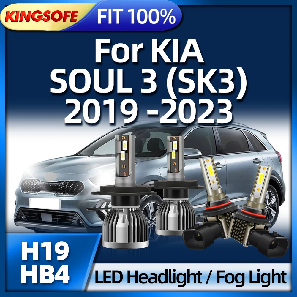 

KINGSOFE H19 LED Car Headlight 30000LM 6000K Lamp HB4 Fog Lights For KIA SOUL 3 (SK3) 2019 2020 2021 2022 2023