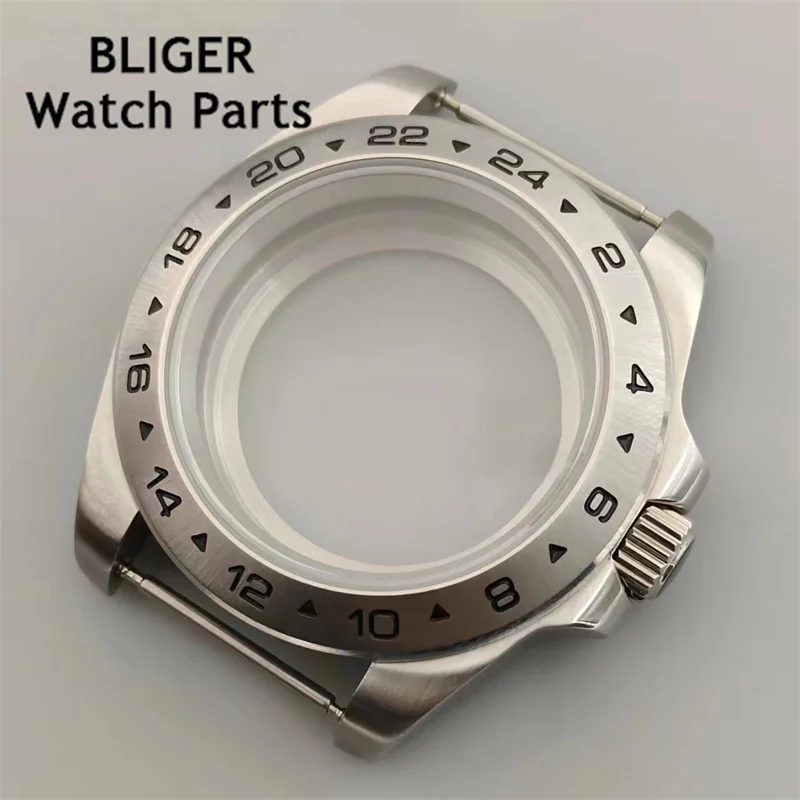 BLIGER 40mm /43mm Watch Case Solid bezel Sapphire Glass fit NH34 NH35 NH36 ETA2824 PT5000 Miyota DG2813 3804 movement