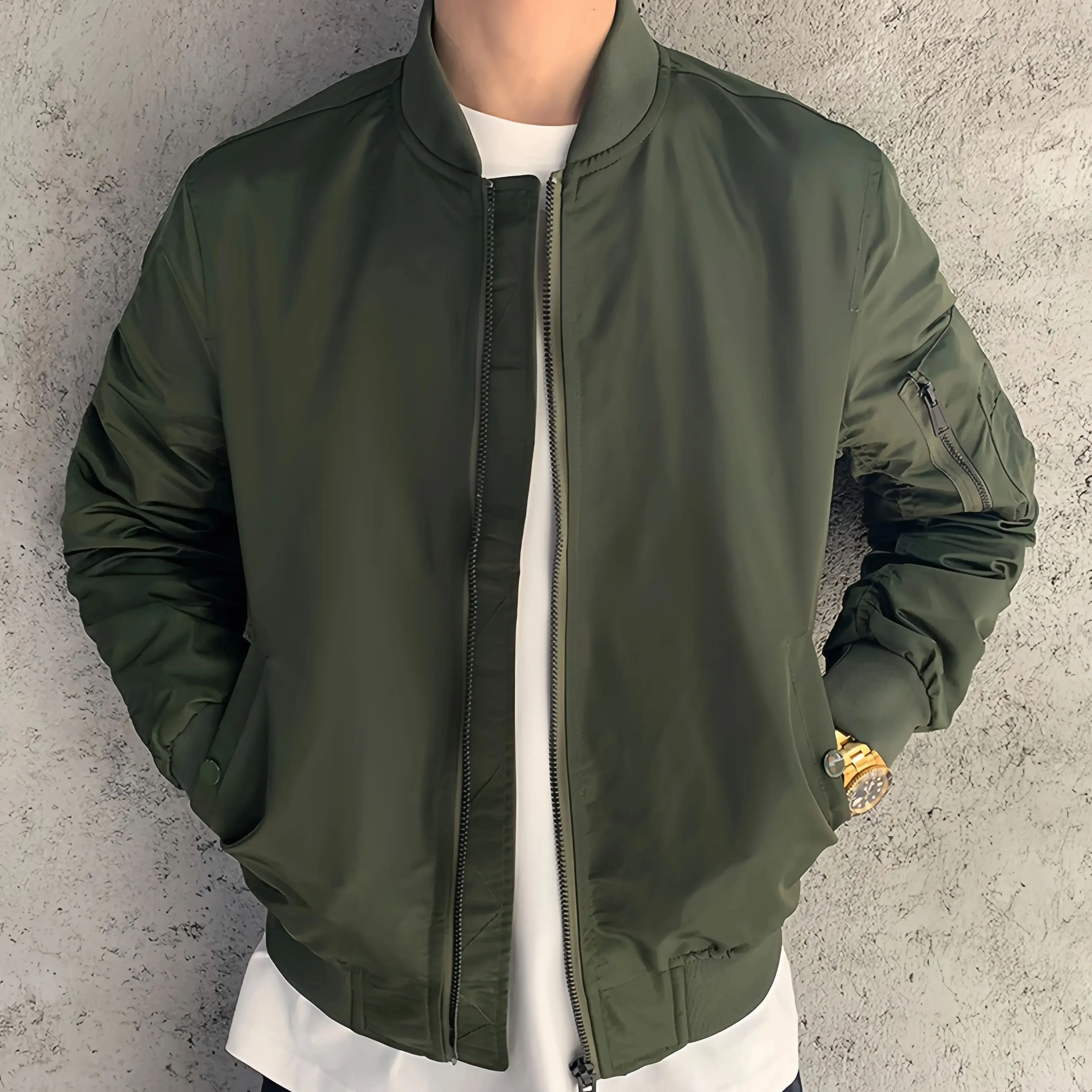 

Baseball Jacket Men's Hiking Windbreaker Military Army Bomber Jacket Casual Fishing Coats Zipper Pockets Outwear Tops