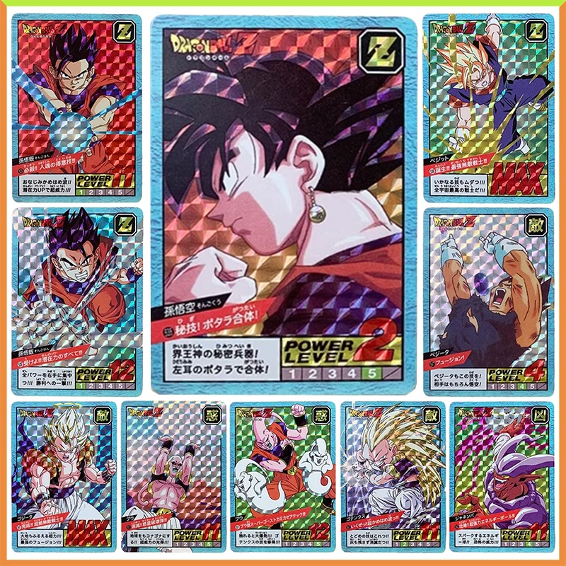 

Аниме Dragon Ball DIY ACG Son Gohan Son Goku Bejita Majin Buu Game Refraction Коллекционные карты Игрушки для мальчиков Подарки на день рождения