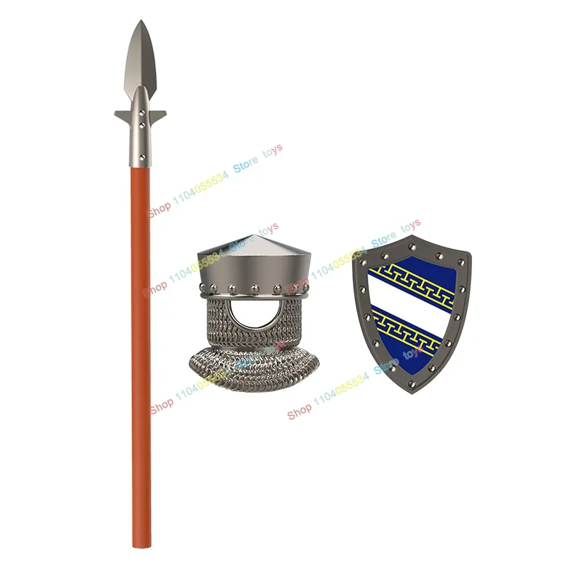 

Средневековая милиция, ходячие свадебные солдаты, экшн-фигурки, модели, креативные строительные блоки, кирпичи, арбалетные щитки, аксессуары, игрушки