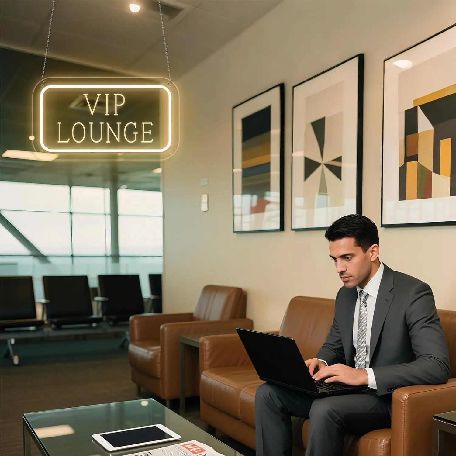 Vip Lounge Neon Sign USB Dimmable LED Lights For Business Vip Area Hotel Bar Club Station Lounge Shop Wall Hanging Decor Gifts
