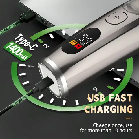 पुरुषों के लिए वैक्यूम बियर्ड ट्रिमर, 2 कंघों के साथ समायोज्य लंबाई (1-20 मिमी), दाढ़ी, मूंछ, ठूंठ के लिए इलेक्ट्रिक वैक्यूम ट्रिमर 10 best sales बाल ट्रिमर वैक्यूम - №5