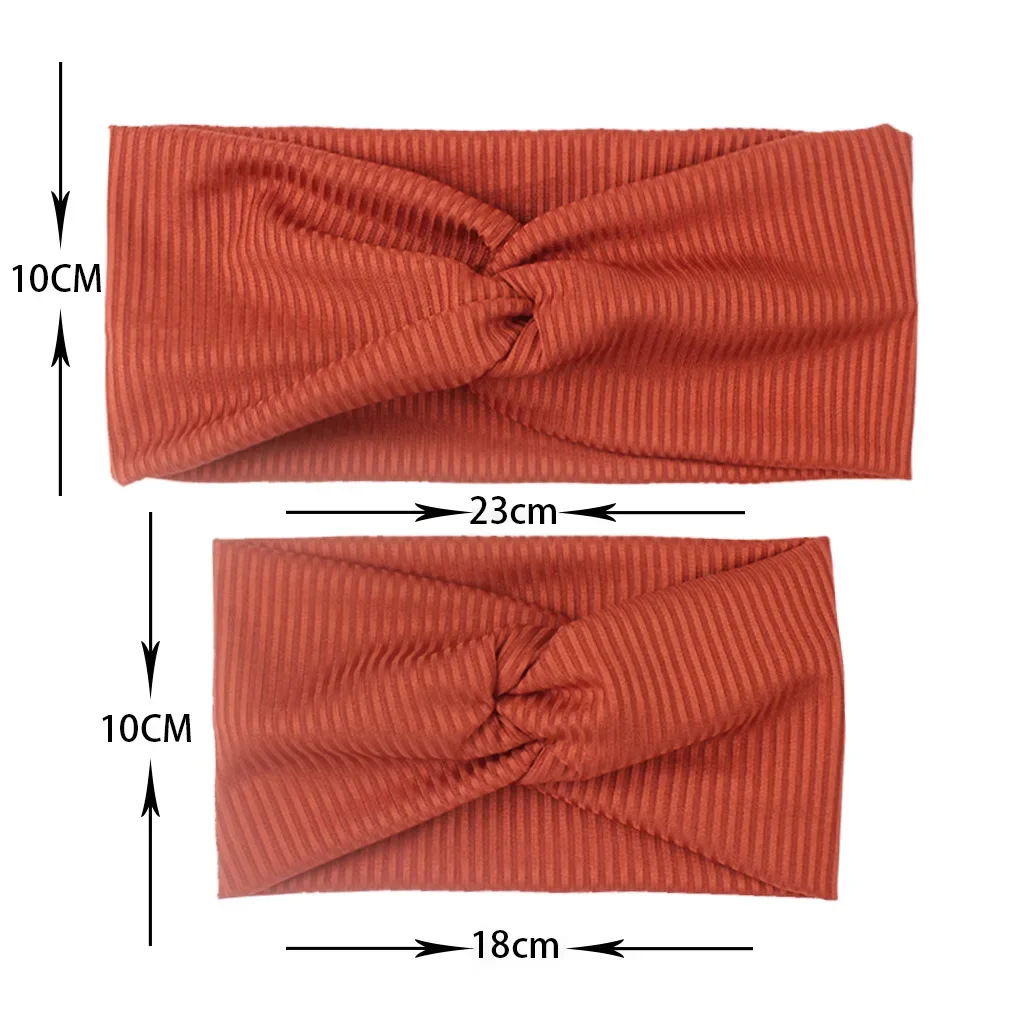 단색 십자 줄무늬 머리띠, 부드럽고 편안한 매듭 머리띠, 헤어 액세서리, 아기 헤어 액세서리