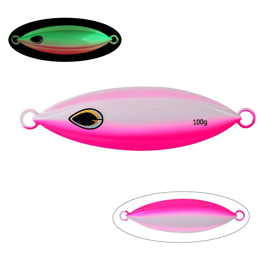1PC Langsam Jig 40g 60g 80g 100g Angeln Locken Casting Jigging Köder Löffel Metall Fisch salzwasser Künstliche Harten Köder Tackle