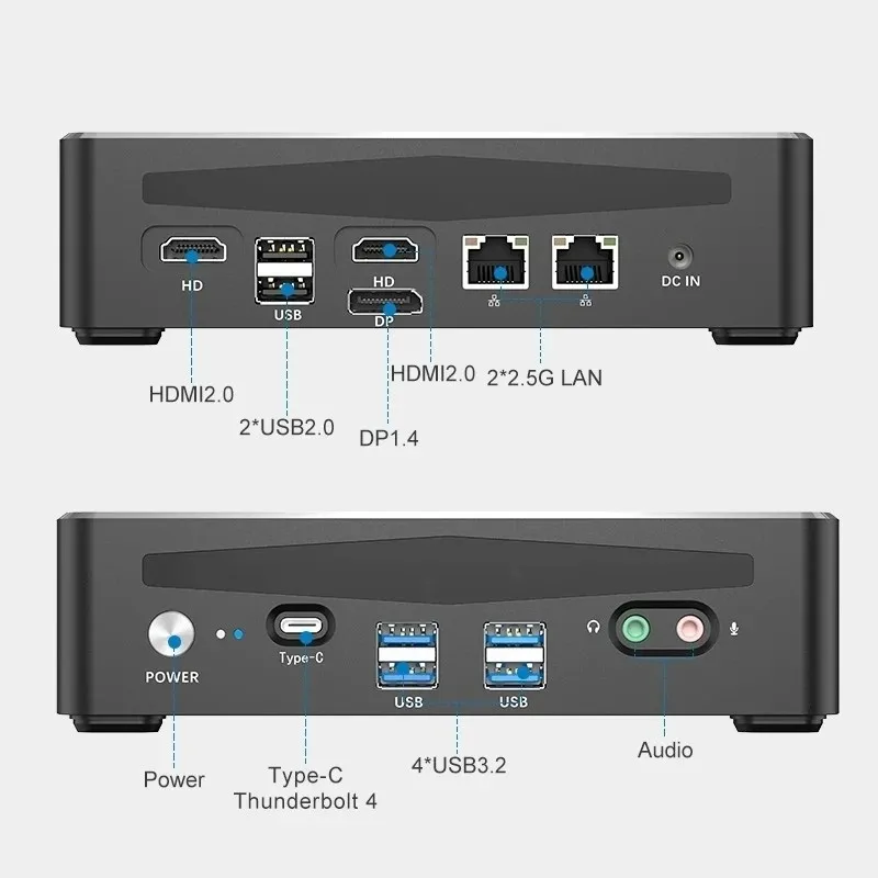 Imagem -06 - Mini pc com Intel Core i5 1340p i7 1360p 13700h Nuc 2x Lan I225-v 2.5g Win11 2x Ddr4 4k Display Wifi6 Thunderbolt 4ª Geração