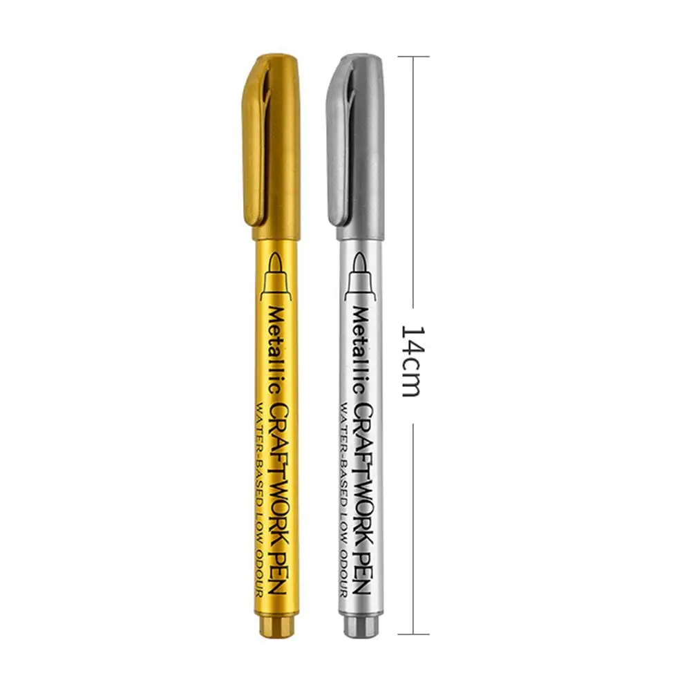 Painting Art Tool Hand Painted Fade-proof Hand Account Golden Liquid Marker Pen Craftwork Metallic Pen