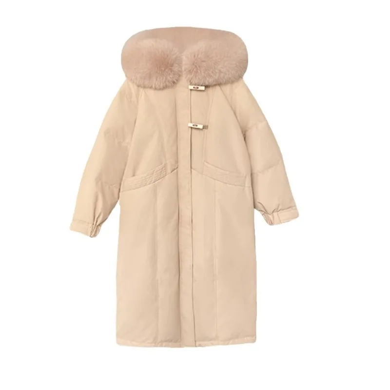 

Women's Medium and Long Models New Popular Korean Version Thickened Knee-padded Jackets Winter Trendy Down Cotton-padded Clothes