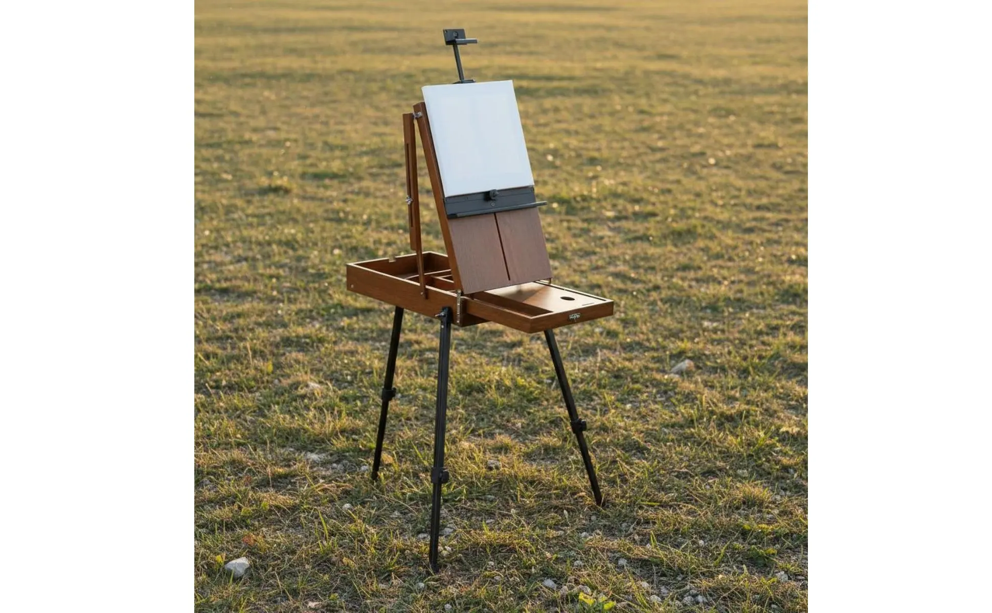Aluminum Easel Box Multifunctional Portable Easel Box Lightweight Foldable for Artists, Outdoor Sketching, Travel