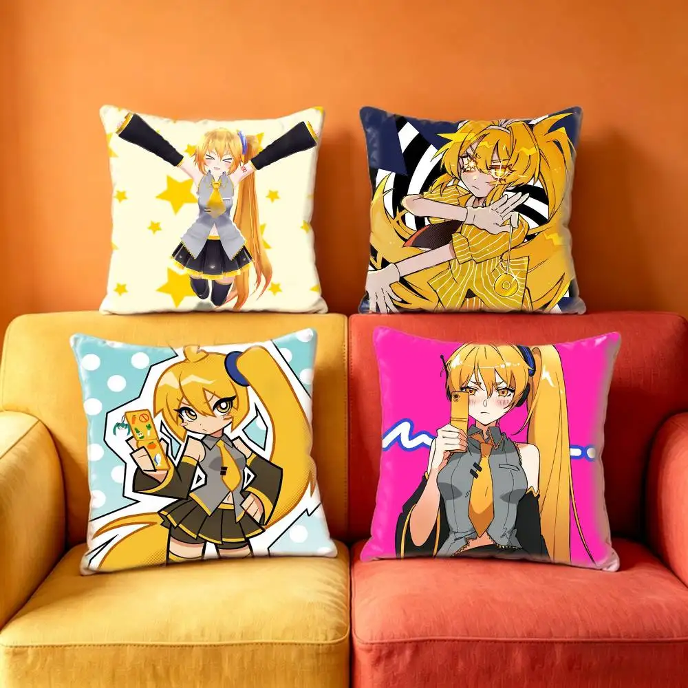 Cute Singer A-Akita Neru  Pillow Case Sofa Living Room for Bedroom car Headboard Backrest Cushion Square Cushion Nap Time