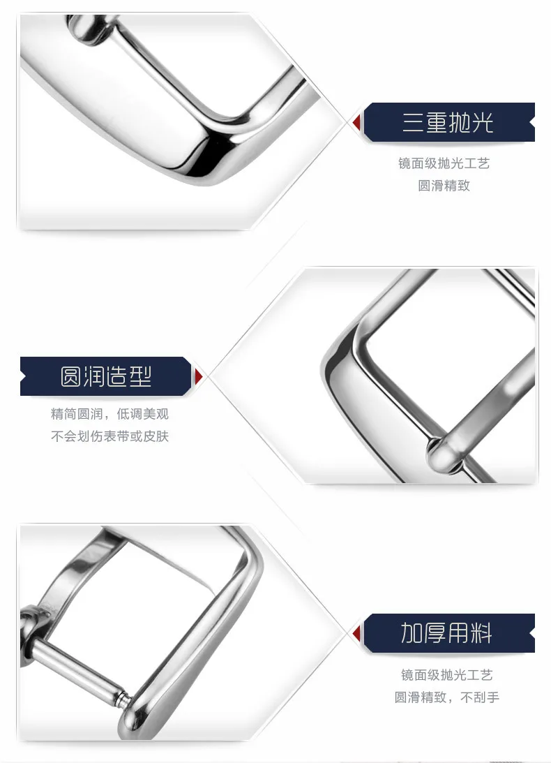 10/12/14/16/18/20/22/24mm 시계줄 버클 스테인리스 스틸 핀 클라스프 시계 액세서리 가죽 밴드 스트랩 시계 버클