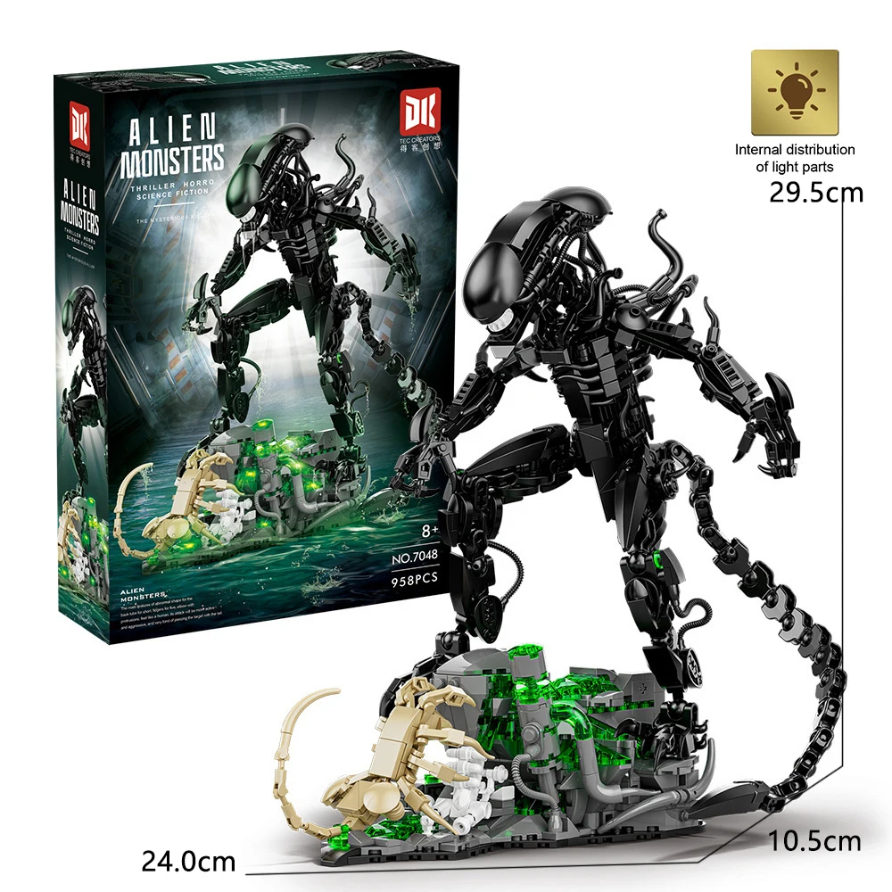 لعبة زينومورف آند ذا بريداتورز ليجا لبنات البناء الغريبة ضد. شخصية المفترس ألعاب نموذج شخصية Yautja&Alien للهدايا