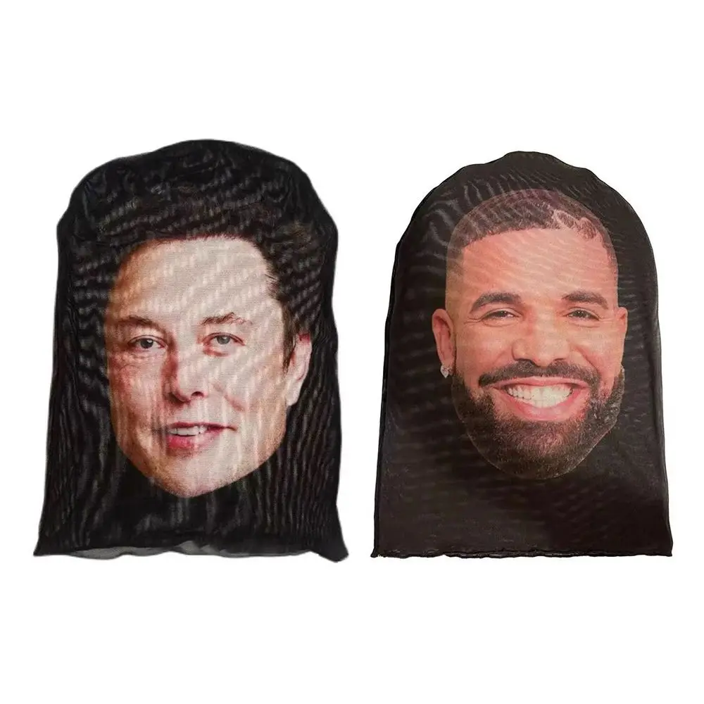 3d Naadloze Grappige Celebrity Gezichtsmasker Unisex Bandana Tube Neckchief Gaiter Warmer Gezicht Cover Hoofdband Hoofdband Hoofddoek