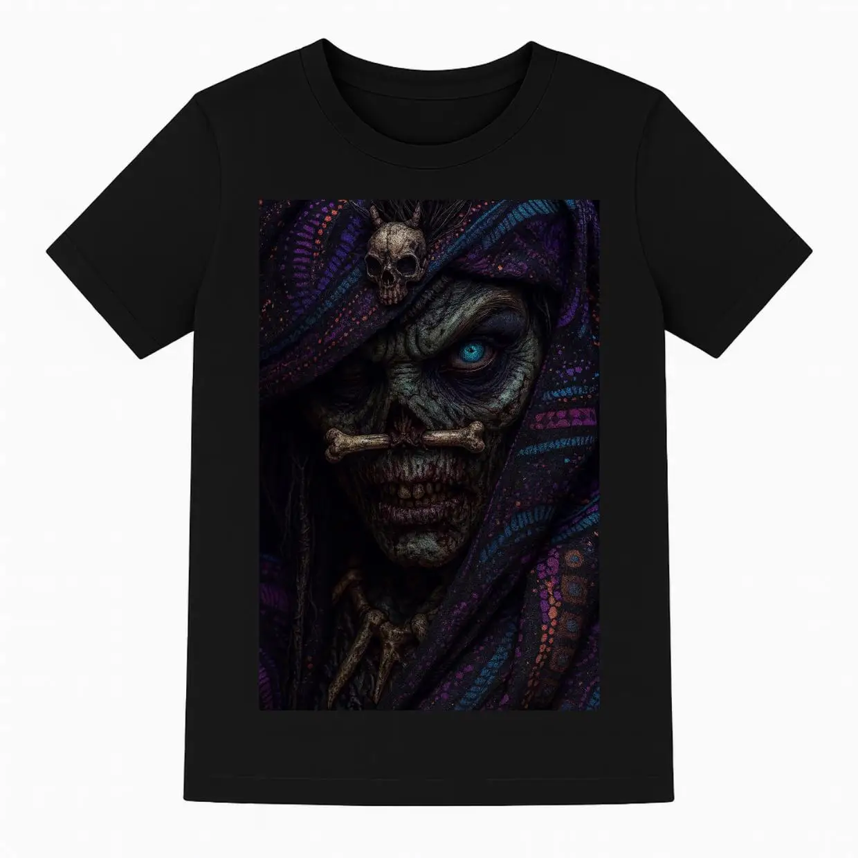 الساحرة الطبيب قميص القوطية الفودو الجمجمة المحملة الظلام Necromancy ماجيك الساحر قميص الرعب غامض هالوين المحملة الرجال الملابس