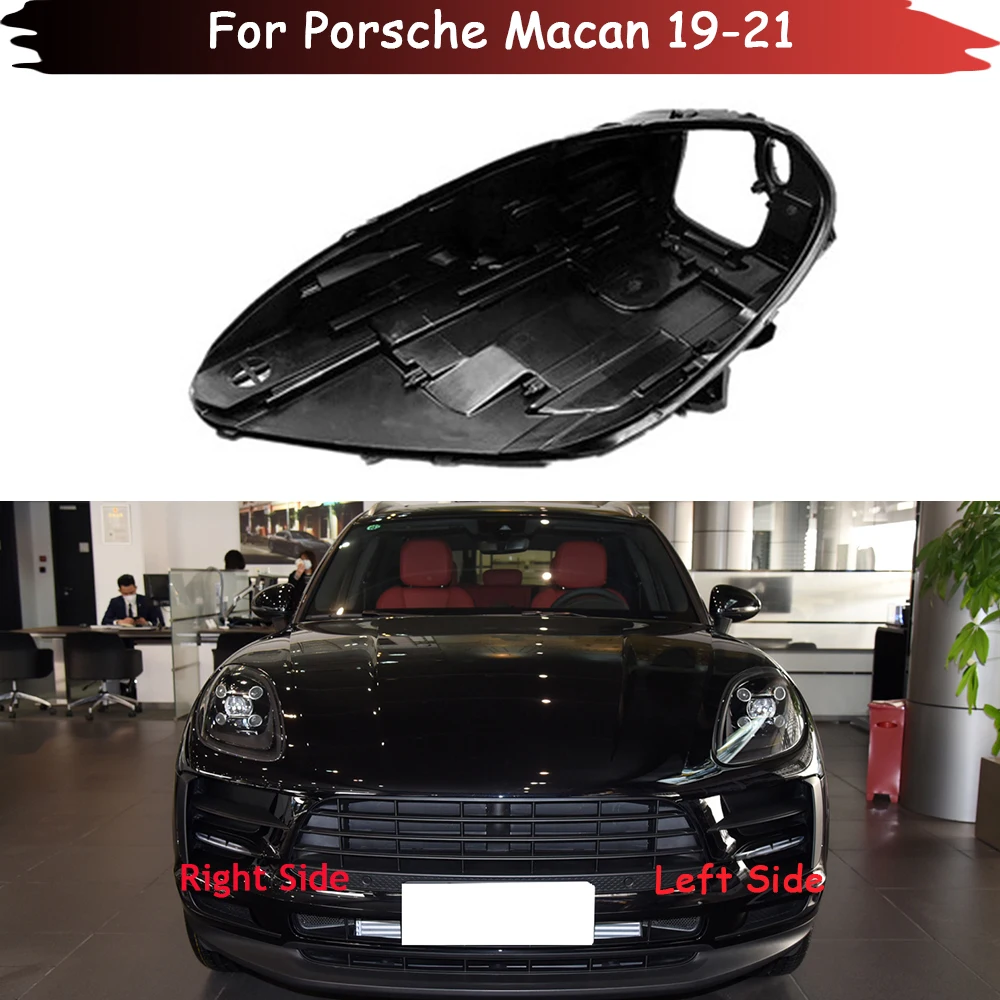 

Car Parts Headlight Base Black Plastic Rear Cover Front Headlamp Housing Head Lamp Shell For Porsche Macan 2019 2020 2021