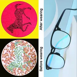 New Red Green Color-blindness Glasses Women Men Unisex Color Blind Corrective Spectacles Frame Driver Glasses For Daltonism